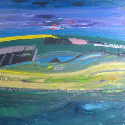 David M Martin (1922-2018)
Aberdeenshire Hillside
Oil on linen  79 x 79 cms
£6000