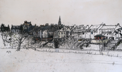 Sloping Gardens, Dalry
pastel on paper 47 x 76 cm
£1200