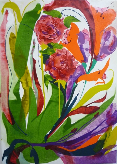 Rowena Comrie
Feral Blooms
Oil on linen  106 x 76 cms
£2800
