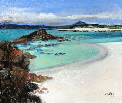 Sandra Moffat
White Sands, Iona
mixed media  43 x 48 cms
£650