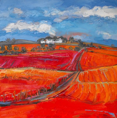 Judith I Bridgland
Farm and Red Autumn Fields, Fife
oil on linen
90 x 90 cms
£4950