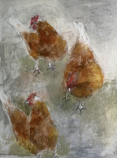 Chicken Run
oil on board 40 x 33 cms (framed size)
£425