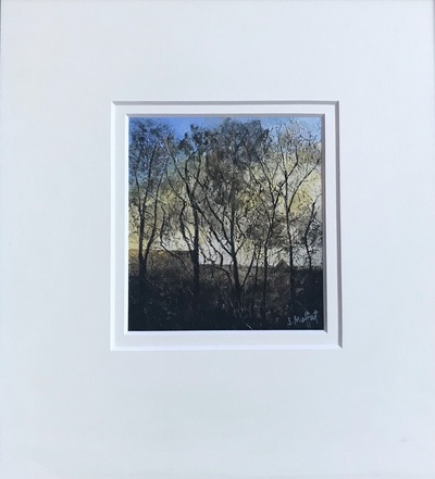 Sandra Moffat 
Light Play I
Mixed media  15 x 13 cms (37 x 34 cms framed)
£400
