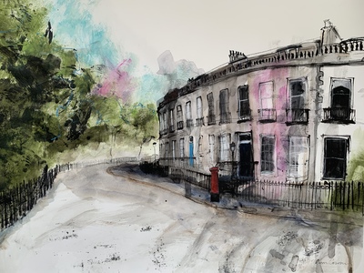 Carlton Terrace, Edinburgh
acrylic and mixed media  49 x 62 cms
£795
SOLD