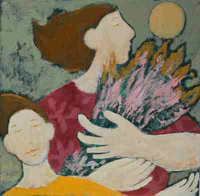 Helen Tabor
New Season Rhubarb
oil on board 26 x 27 cm
£750