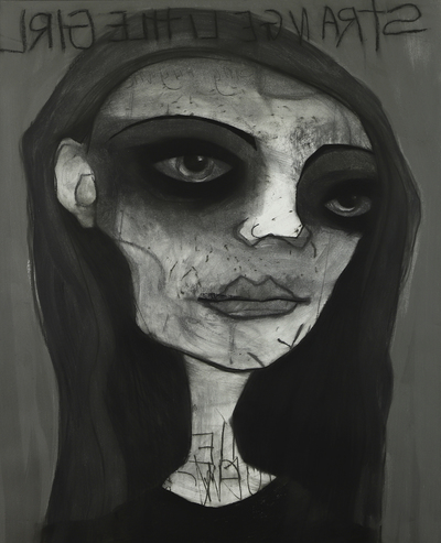 Strange Little Girl
graphite and wax pastel on Fabriano paper
62 x 50 cms
£1200