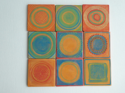 Pauline Zelinski
Coasters
hand-painted ceramic
£20 ea