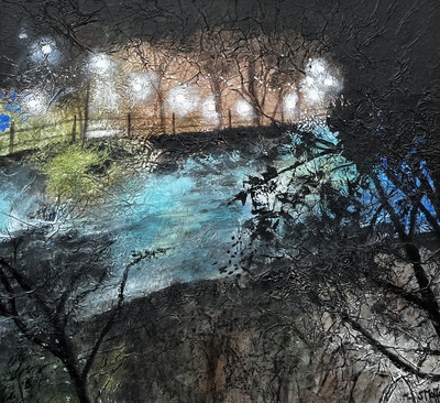 Sandra Moffat
Light Show in the Park
mixed media 29 x 32 cm
SOLD