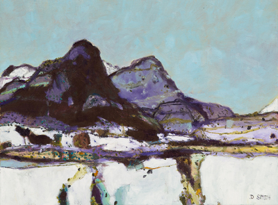 David Smith RSW
Winter Glencoe 
Oil on linen 45 x 60 cms
SOLD
