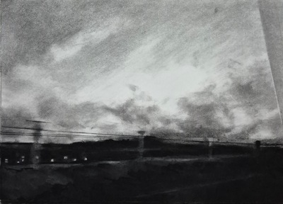 Thoughts on Passing I - Islay
charcoal on paper 37 x 52 cm
£470
SOLD