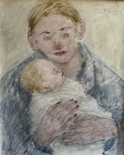 Joyce Gunn Cairns
Our Joy is Our Sorrow Unmasked
oil on board 56 x 48 cm
£850