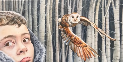Susan Hutchison
Don't Look Now
Oil on canvas  20 x 40 cms
£1550