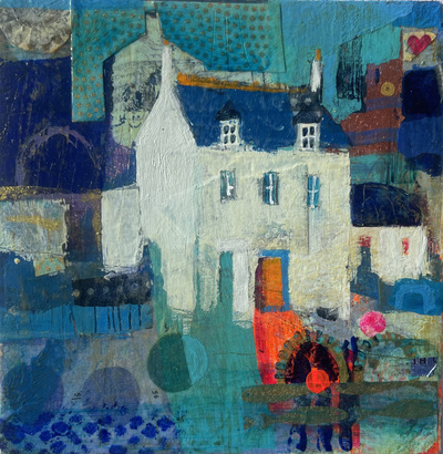 Nicole Stevenson
A House at the Harbour, Gardenstown
Mixed media  12 x 12 cms
£300