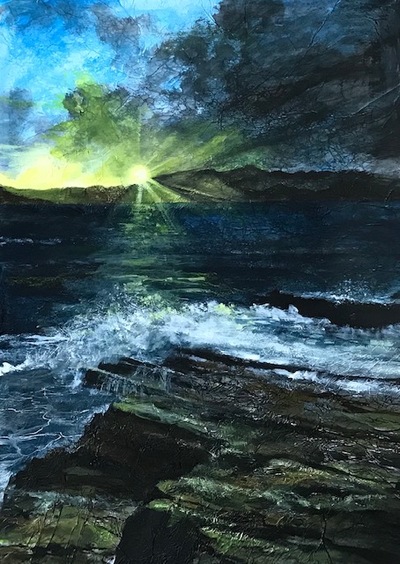 Sandra Moffat
Elgol, Isle of Skye
mixed media  75 x 58 cms
£1500