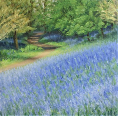 Katherine Cowtan
Killearn Glen Bluebells 2
Oil on board  52 x 25 cms
£495