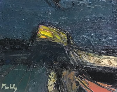 Sandy Murphy RGI PAI
Hillside, Ayrshire
Oil on board 15 x 20 cms
£350 (mounted)