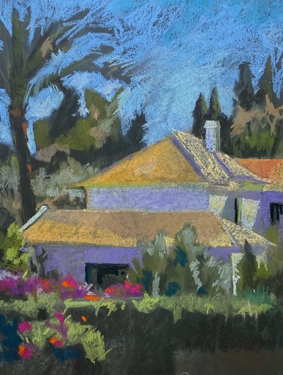 Geraldine Durning
Sunny Villa under the Trees
pastel on paper 44 x 33 cm
£495