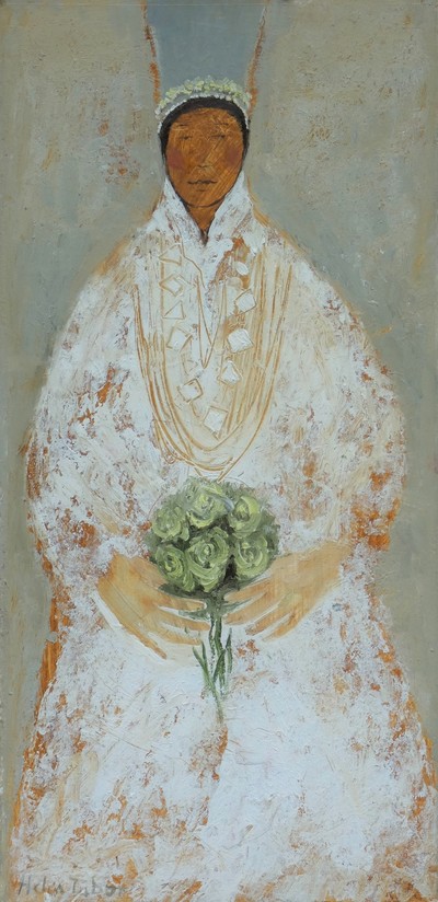 Spring Bride 
Oil on board  48 x 24 cms
£950