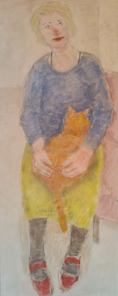 Lap Cat
oil on board 105 x 42 cms
£850