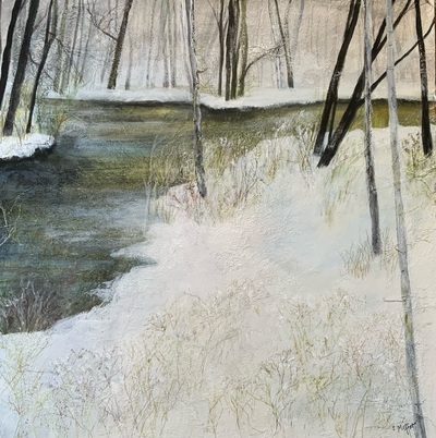 Sandra Moffat
Winter Wood
Mixed media  76 x 76 cms
£2800