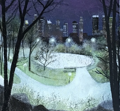 Sandra Moffat
Central Park Ice Rink (unframed)
Mixed media  25 x 25 cms
£500
SOLD