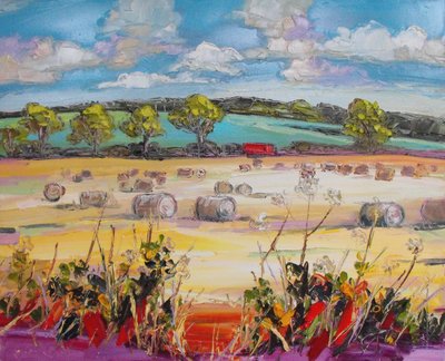 Judith I Bridgland
Haybales, Ayrshire
oil on linen
66 x 81 cms
£3750