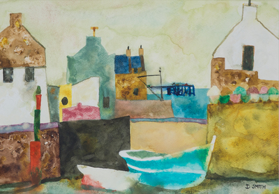 David Smith RSW
Pierhead House, Kirkwall
Watercolour  28 x 40 cms
£950