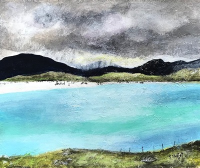 Sandra Moffat
Chasing the Sun, Luskentyre
mixed media  43 x 48 cms
£650