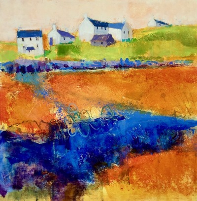 Nicole Stevenson
The Old Pier, Scalpay, Harris
watercolour  35 x 35 cms
£650