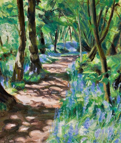 Katherine Cowtan
Inchahome Bluebells 1
Oil on board  28 x 23 cms
£350