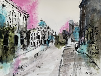 Hanover Street, Edinburgh
acrylic and mixed media  49 x 62 cms
£795