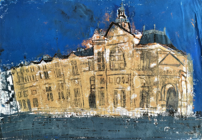 Partick Burgh Hall
monoprint and oil pastel 60 x 80 cm
£280