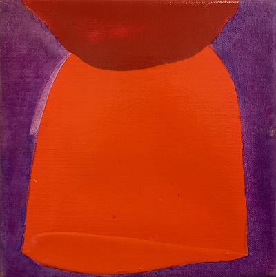 Rowena Comrie
Orange Hello
Oil on linen  20 x 20 cms
£750