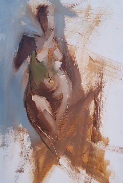 Erinclare Scrutton
Figure V
oil and charcoal on paper 25 x 40 cm
£550