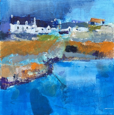 Nicole Stevenson
Offerings of Flowers,  Ardubh 
Oil on canvas  24 x 24 cms
£320 
