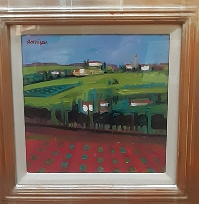 Laura Harrison
Tuscan Poppy Fields
Oil on canvas 30 x 30 cms
With gold leaf frame
£500