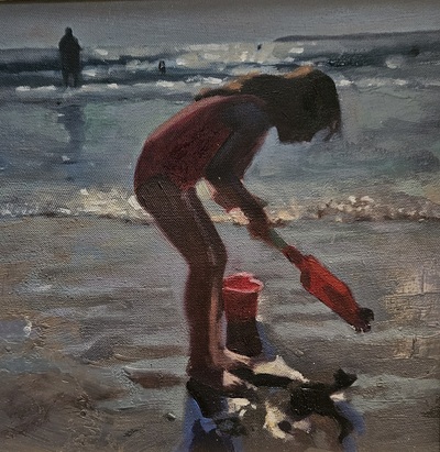 Amber Carter
Beach Girl
oil on board 18 x 18 cm
£350