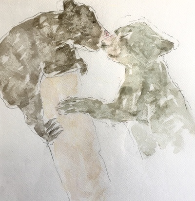 Joyce Gunn Cairns
Bear Cubs
Watercolour and pencil  46 x 41 cms
£395
