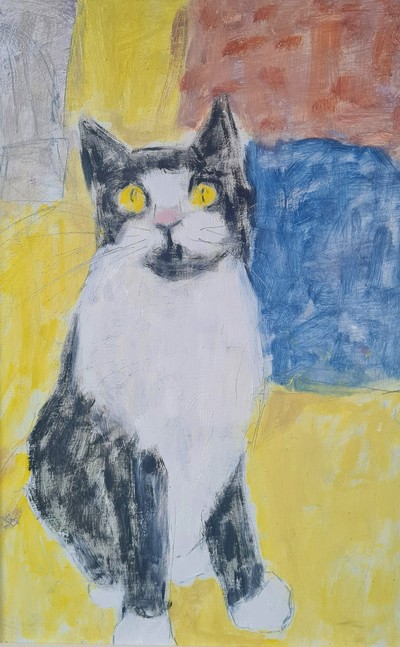 Kali on a Yellow Chair
oil on board 38 x 26 cms
SOLD