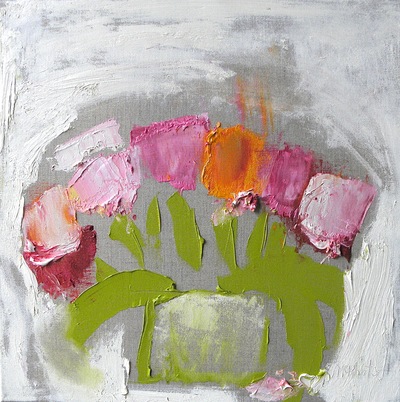 Tulips Against Warm White
40 x 40 cms
oil on linen
£1950
