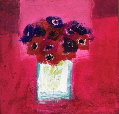 Caroline Bailey
Anenomes on Red
Mixed media  36 x 36 cms
£1200
SOLD