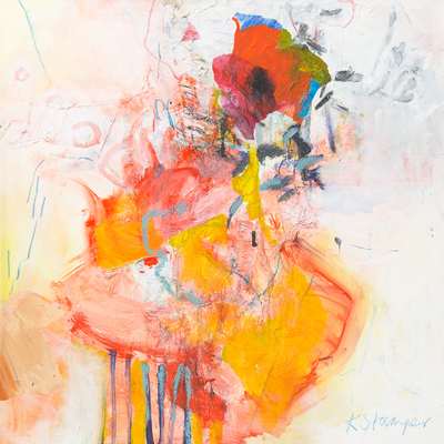 Glowing Orange
paper collage/acrylic on canvas  76 x 76 x 3.5 cm
£1700