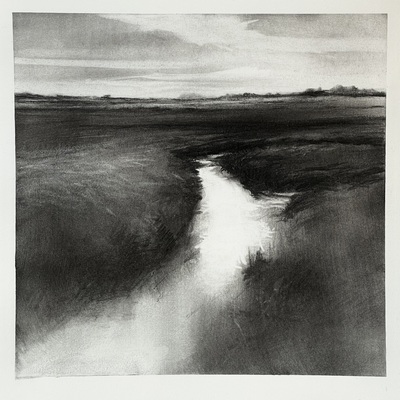 Al Bell
West Barns, Dunbar
charcoal on paper 26 x 26 cm
£190