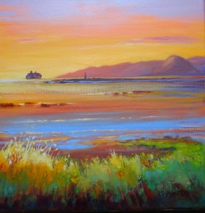 Ed Hunter
Heading for Arran 
oil on canvas 30 x 30 cm
£620