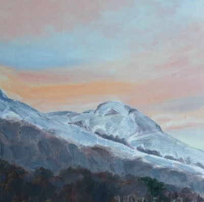 Katherine Cowtan
Dunine from Fintry, January sky
Oil on board  29 x 29 cms
£255 (mounted)