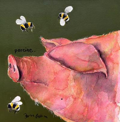 Janice Gray RSW
Porcine
watercolour and acrylic 20 x 20 cm
£495