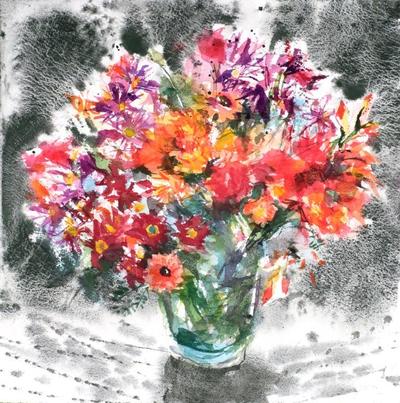 Jenny Matthews
Kirsty's Bouquet
watercolour  19 x 19 cms
£480
