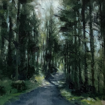 Al Bell
End of Go Ape Single Track, Aberfoyle
Oil  30 x 30 cms
£750