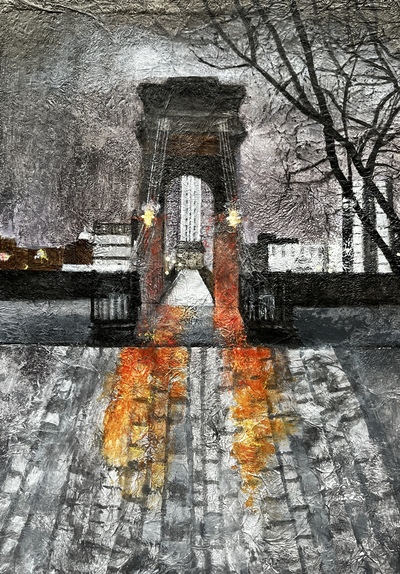 Sandra Moffat
Carlton Place Footbridge, Glasgow
mixed media 30 x 22 cm
SOLD