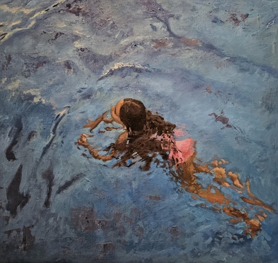Amber Carter
Pink Bathing Suit
oil on board 44 x 44 cm
£950